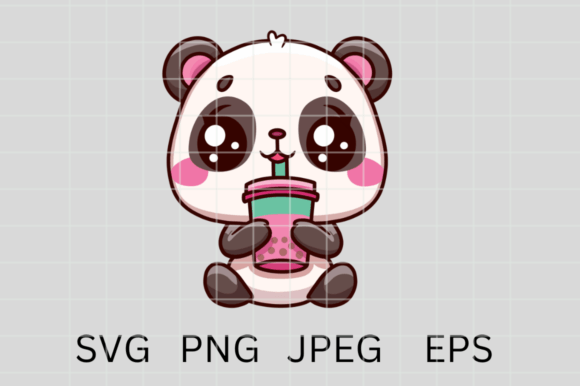 Download Cute Kawaii Panda Bubble Tea - Kawaii Collection