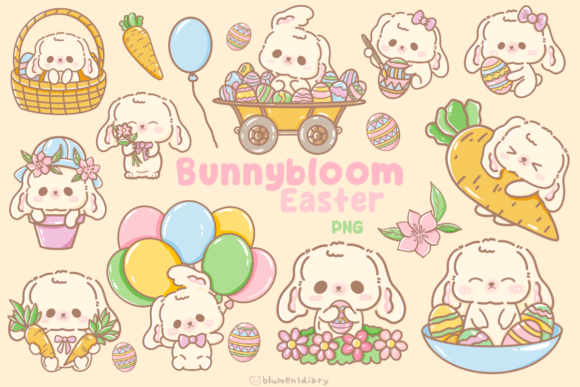 Download Kawaii Easter Bunny Clipart - Kawaii Collection