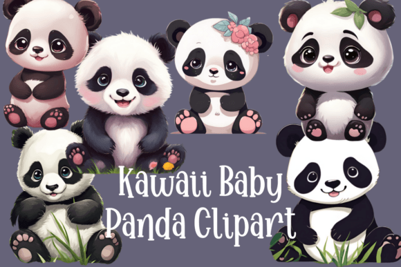 Download Kawaii Baby Panda Clipart Set - Kawaii Collection
