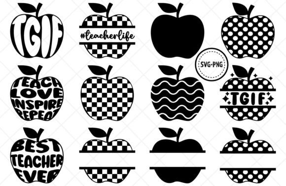 Download Teacher Monogram Apple SVG School Bundle - Apple Collection