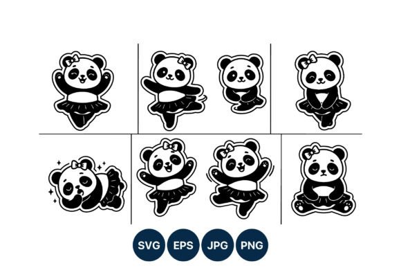Download Cute Kawaii Panda with Bow and Tutu - Kawaii Collection
