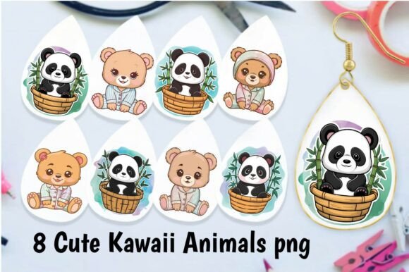 Download Cute Kawaii Panda &amp; Teddy Bear PNG Bun - Kawaii Collection