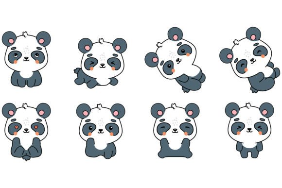 Download Kawaii Panda Illustration Collection - Kawaii Collection