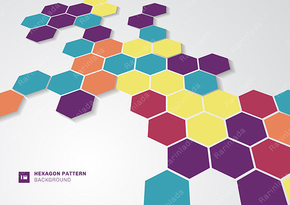 Download Colorful Hexagons Shape Minimal Pattern - Premium Bundle
